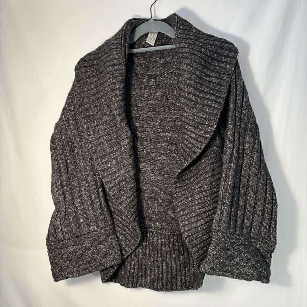 Kenar EUC gray wide sleeve wool blend cardigan sweater size Medium